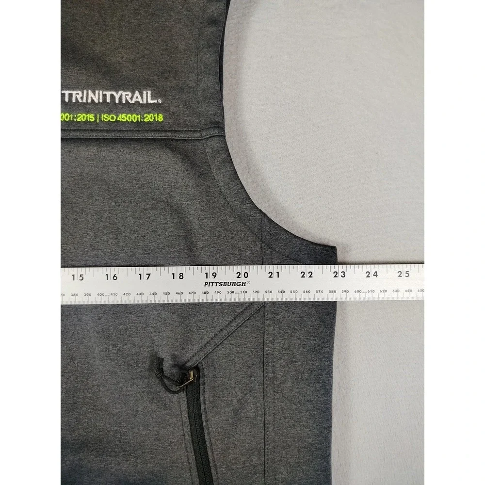 The North Face Vest Mens Large Gray Windwall Softshell‎ Full Zip TrinityRail